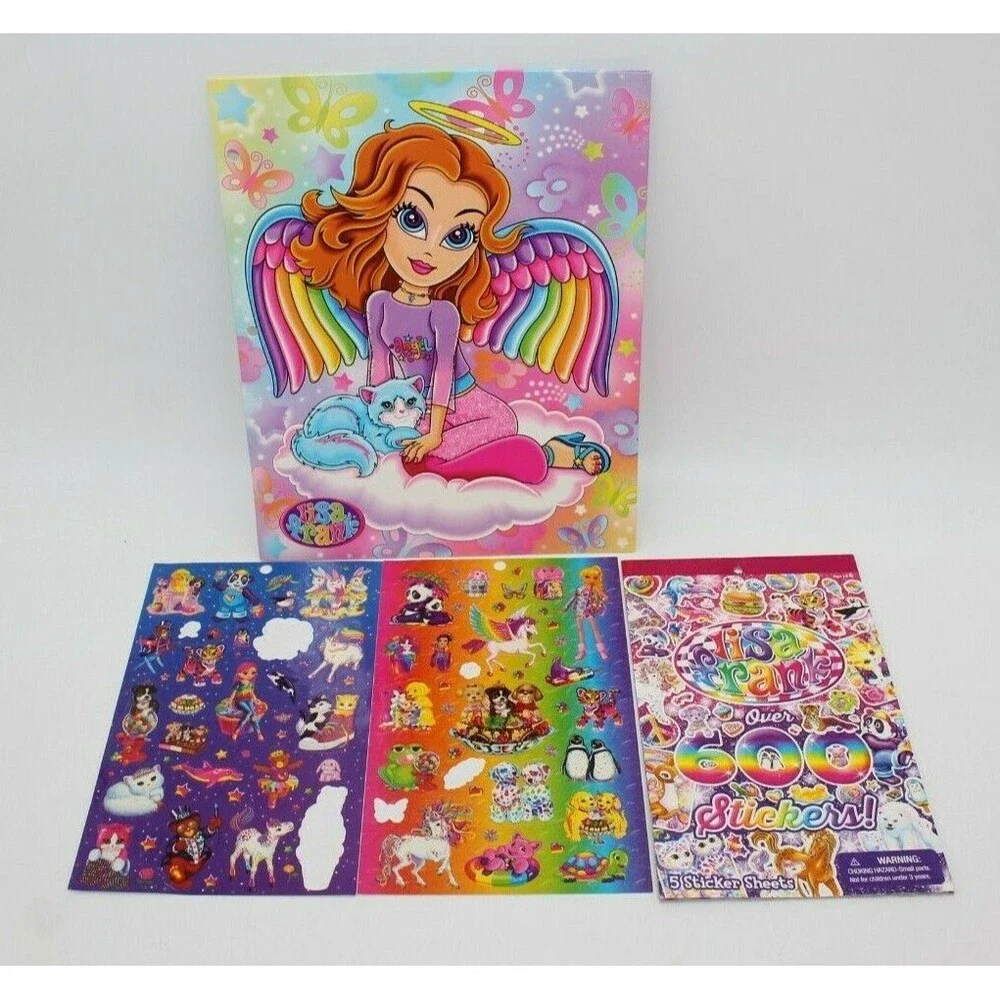 Lisa Frank Lot Folder Stickers Huge Lot 2003 Angel Animals Peace Cute Colorful